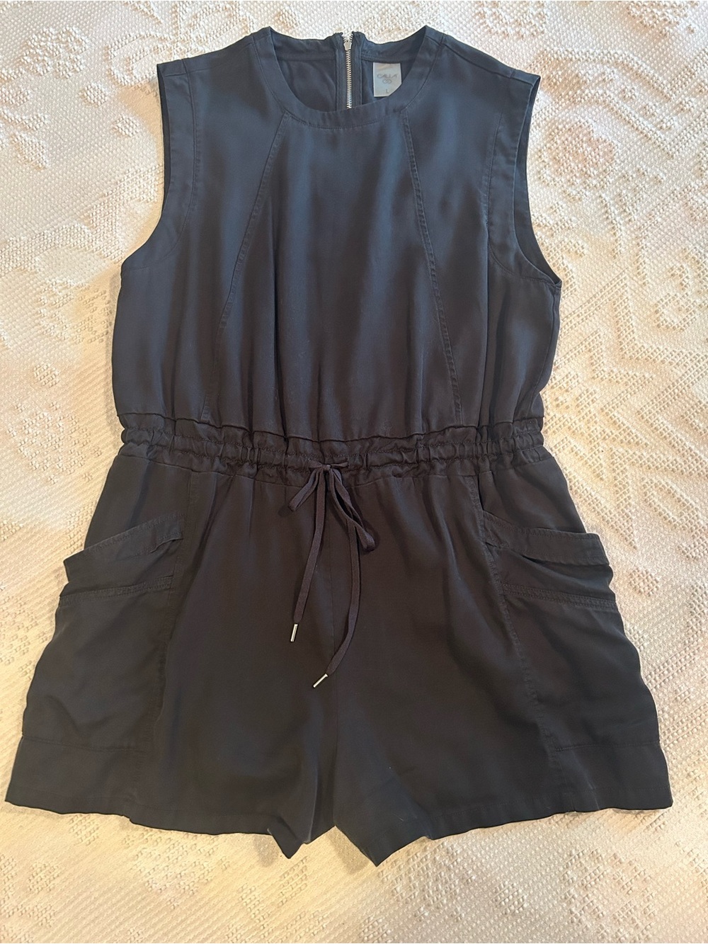 Calia Black Sleeveless Romper - Large